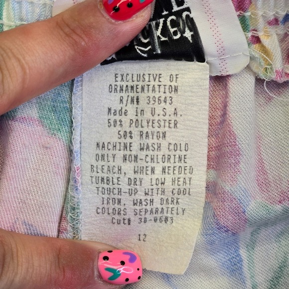 Cricket Lane 2 Piece Set Womens 12 Floral Skirt Top Vintage Cottagecore Pastel‎ - Picture 16 of 16